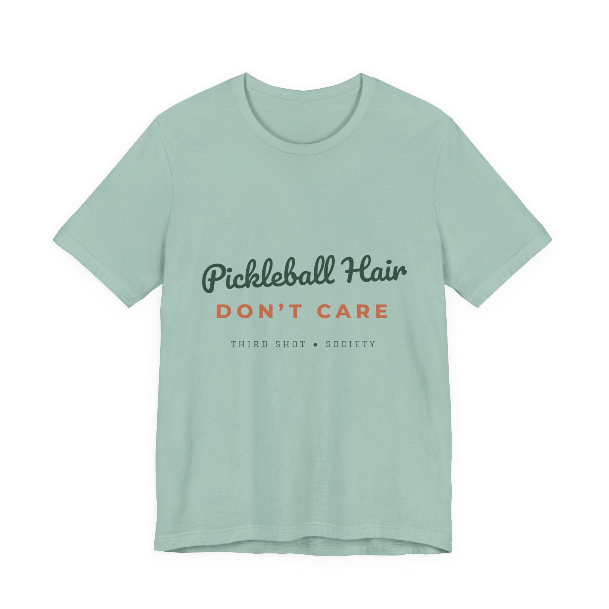 Pickleball Hair Don't Care T-Shirt – Funny Women's Pickleball Tee