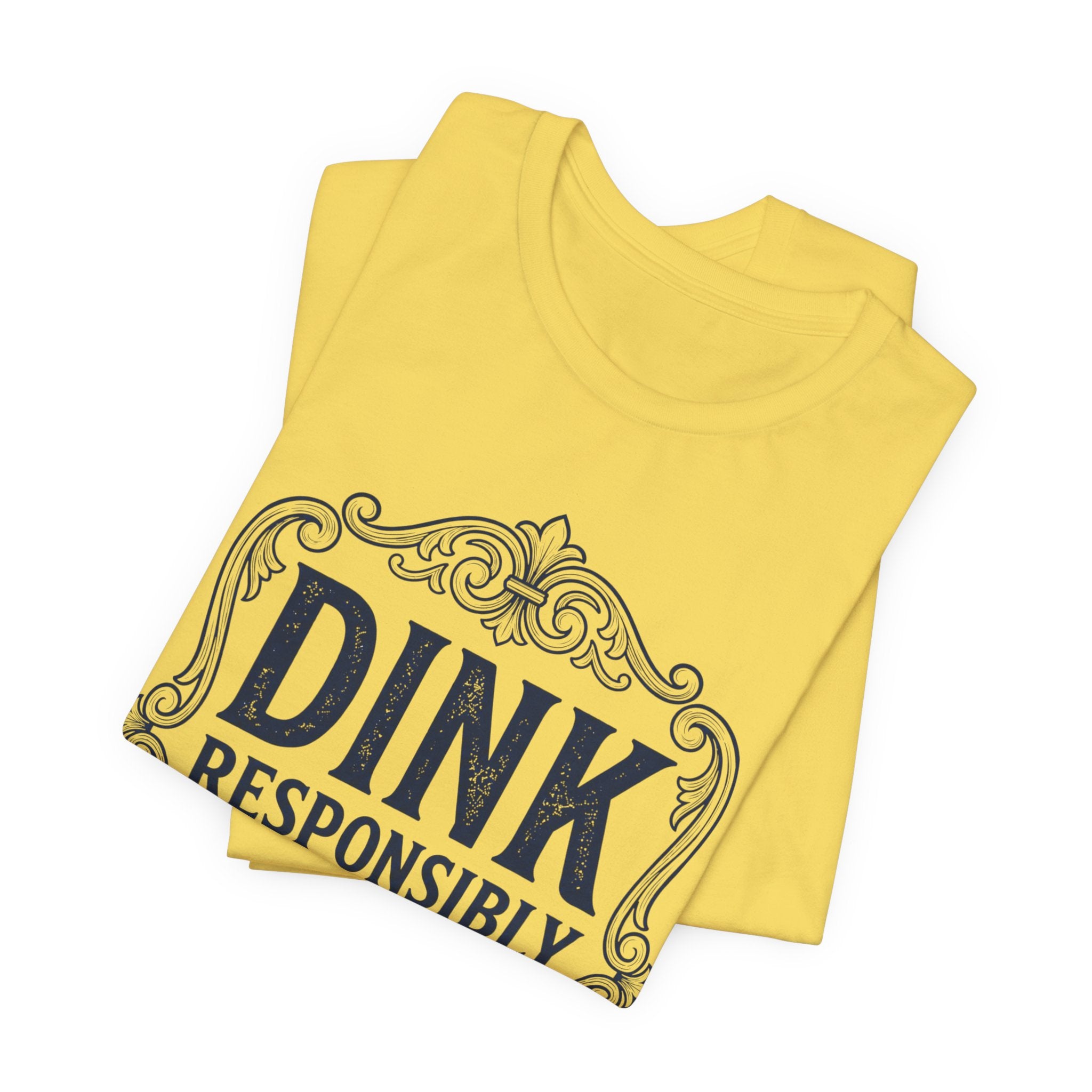 Dink Responsibly Pickleball T-Shirt – Vintage Label Tee (Light Colors)
