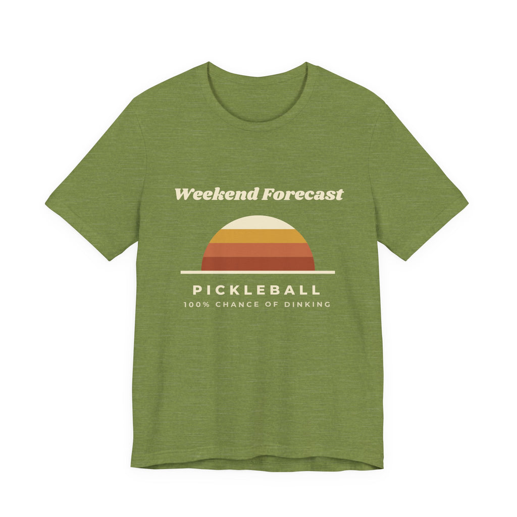 Weekend Forecast Pickleball T-Shirt – 100% Chance of Dinking Retro Tee