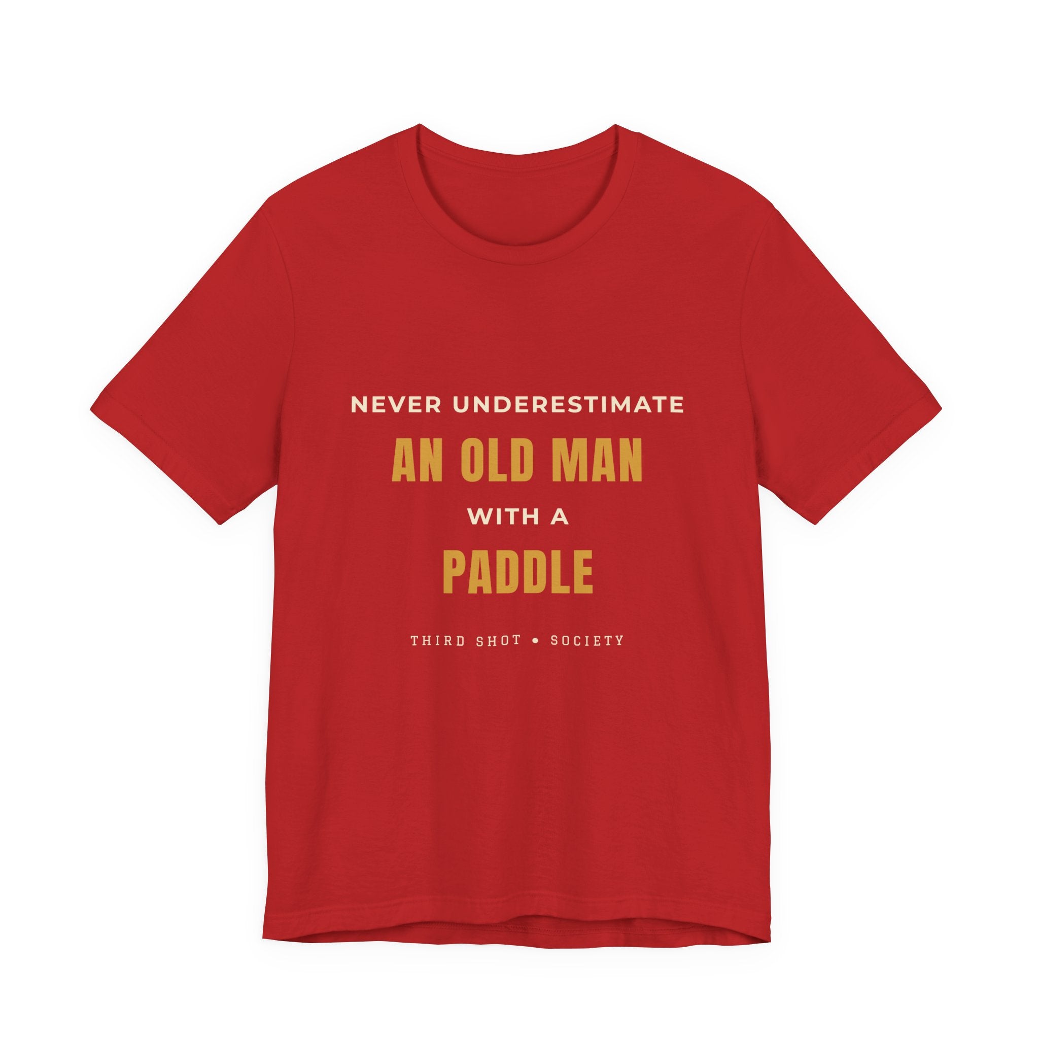 An Old Man Paddle T‑Shirt — Vintage Minimalist Funny Slogan Tee