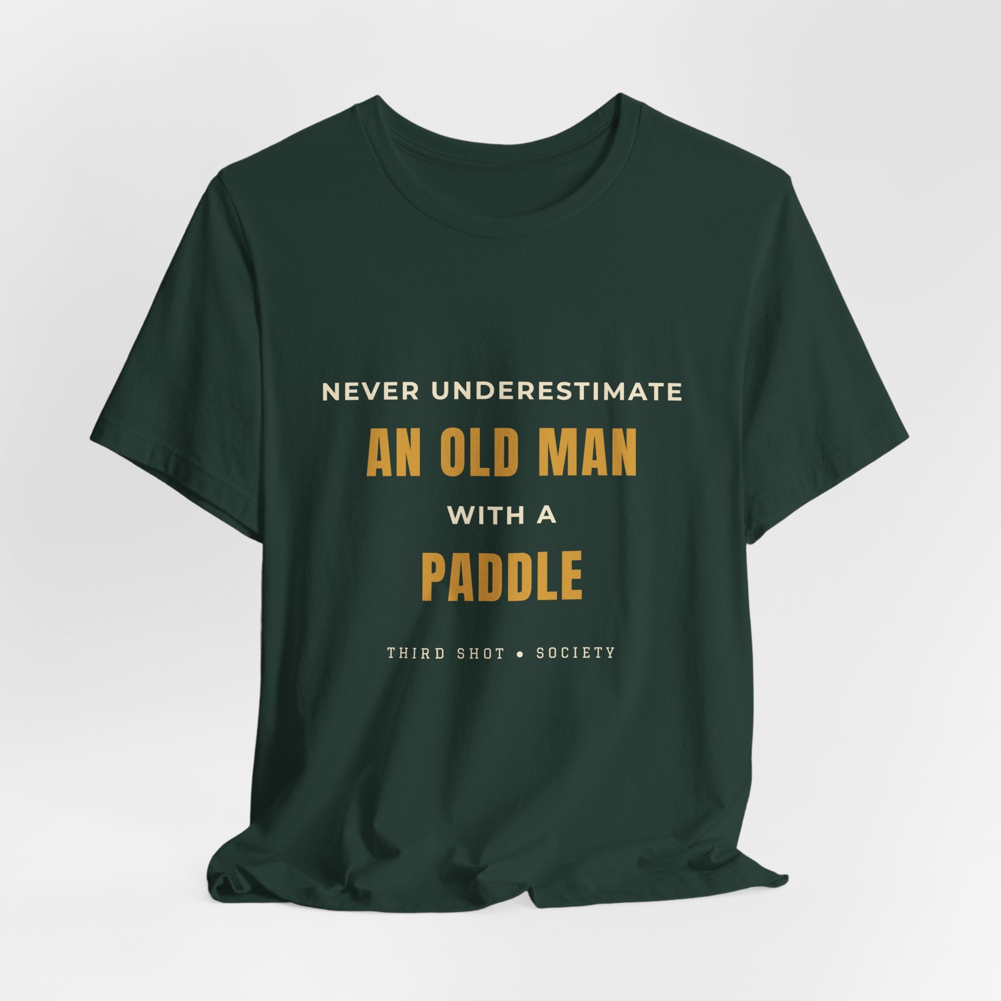 An Old Man Paddle T‑Shirt — Vintage Minimalist Funny Slogan Tee