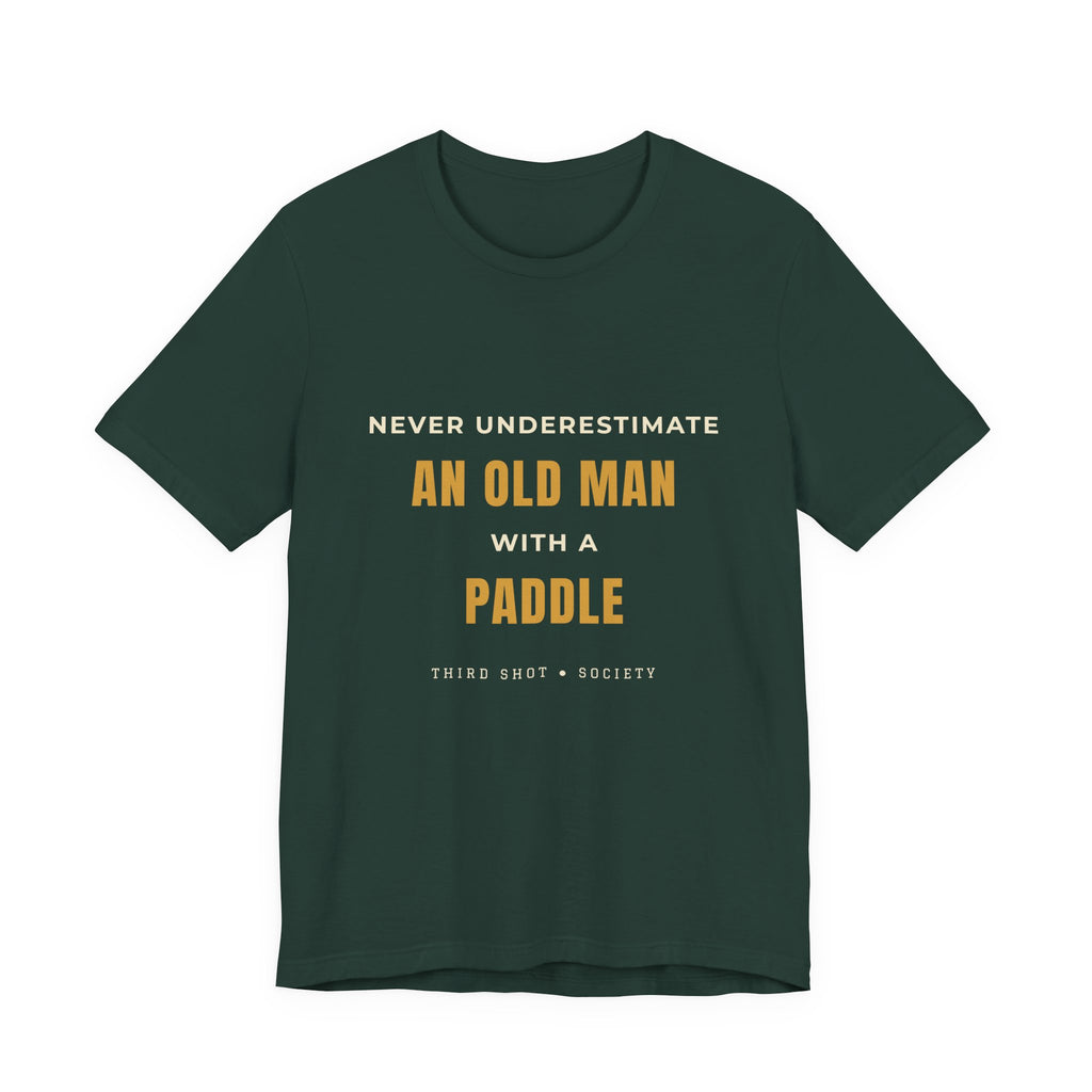 An Old Man Paddle T‑Shirt — Vintage Minimalist Funny Slogan Tee