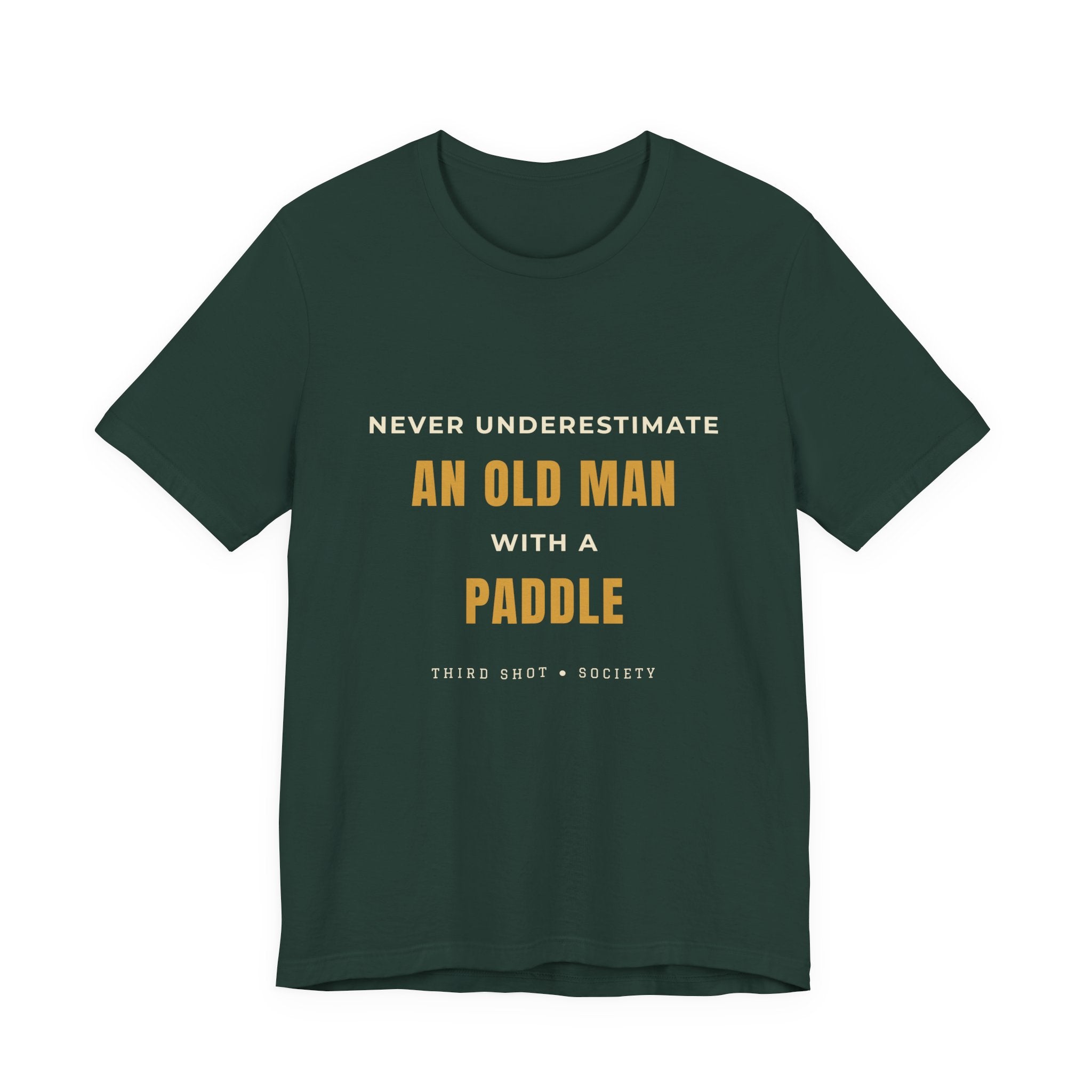 An Old Man Paddle T‑Shirt — Vintage Minimalist Funny Slogan Tee