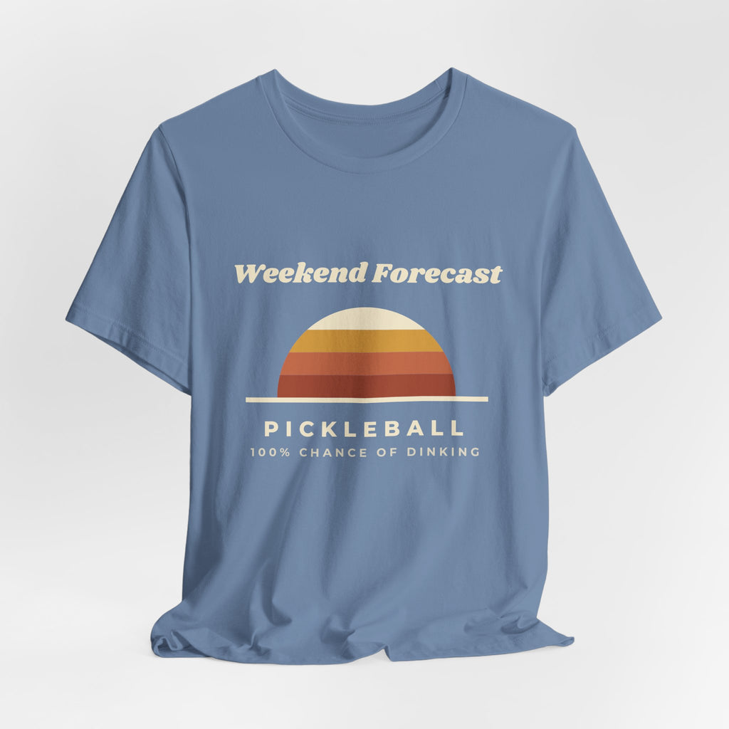 Weekend Forecast Pickleball T-Shirt – 100% Chance of Dinking Retro Tee