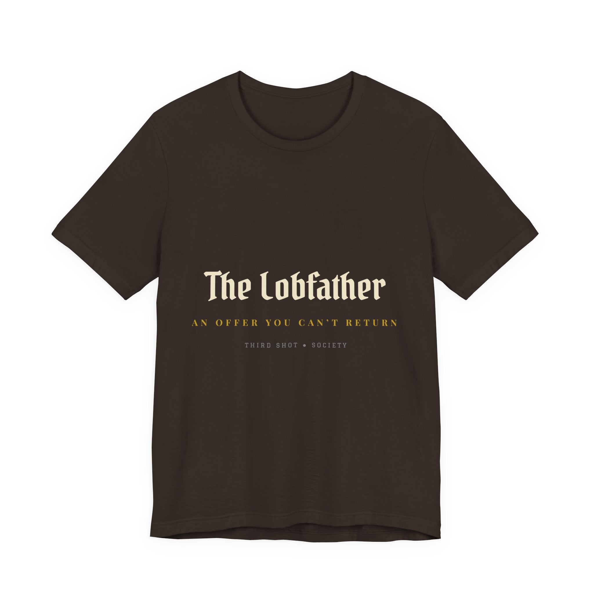 The Lobfather pickleball tee | Color: Brown