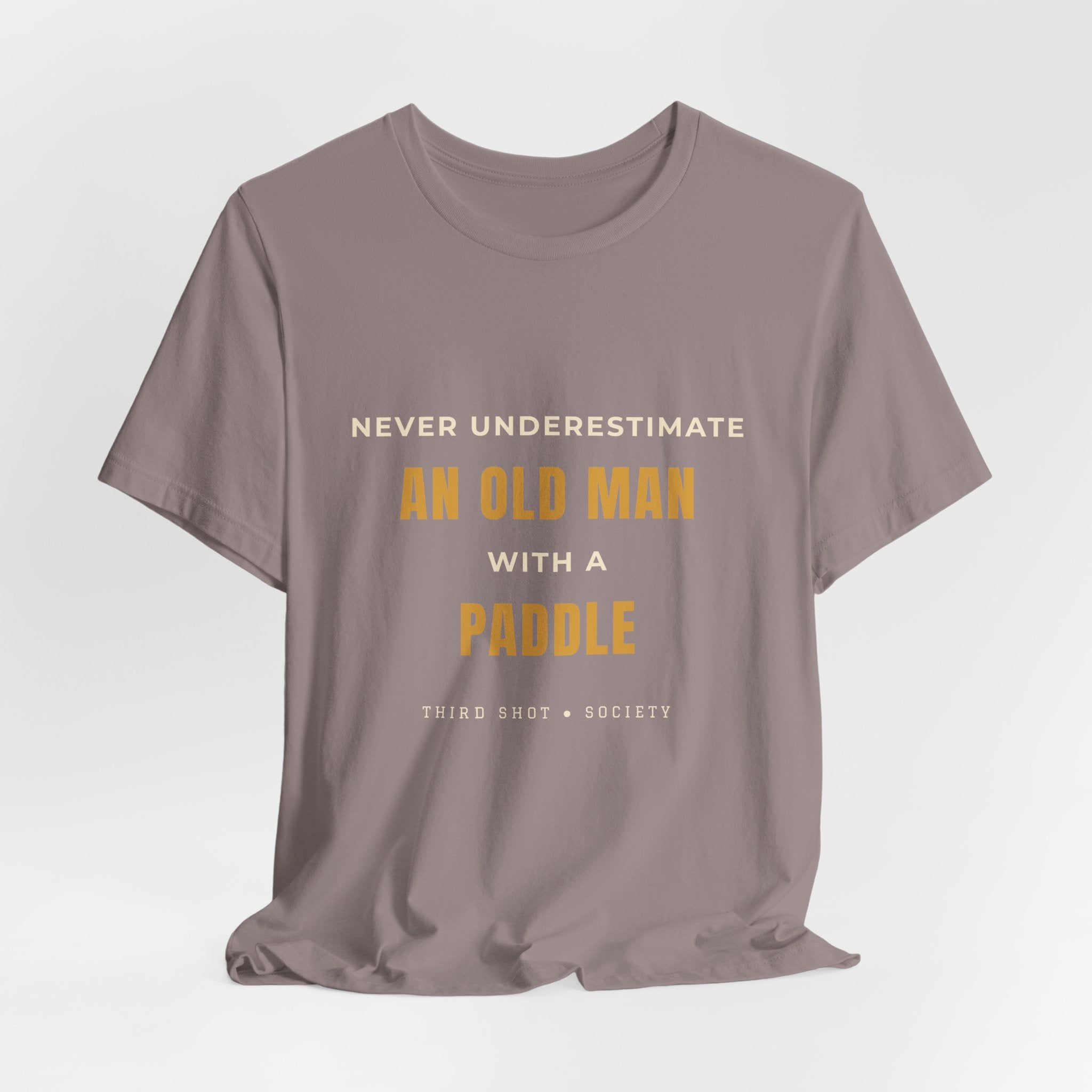 An Old Man Paddle T‑Shirt — Vintage Minimalist Funny Slogan Tee