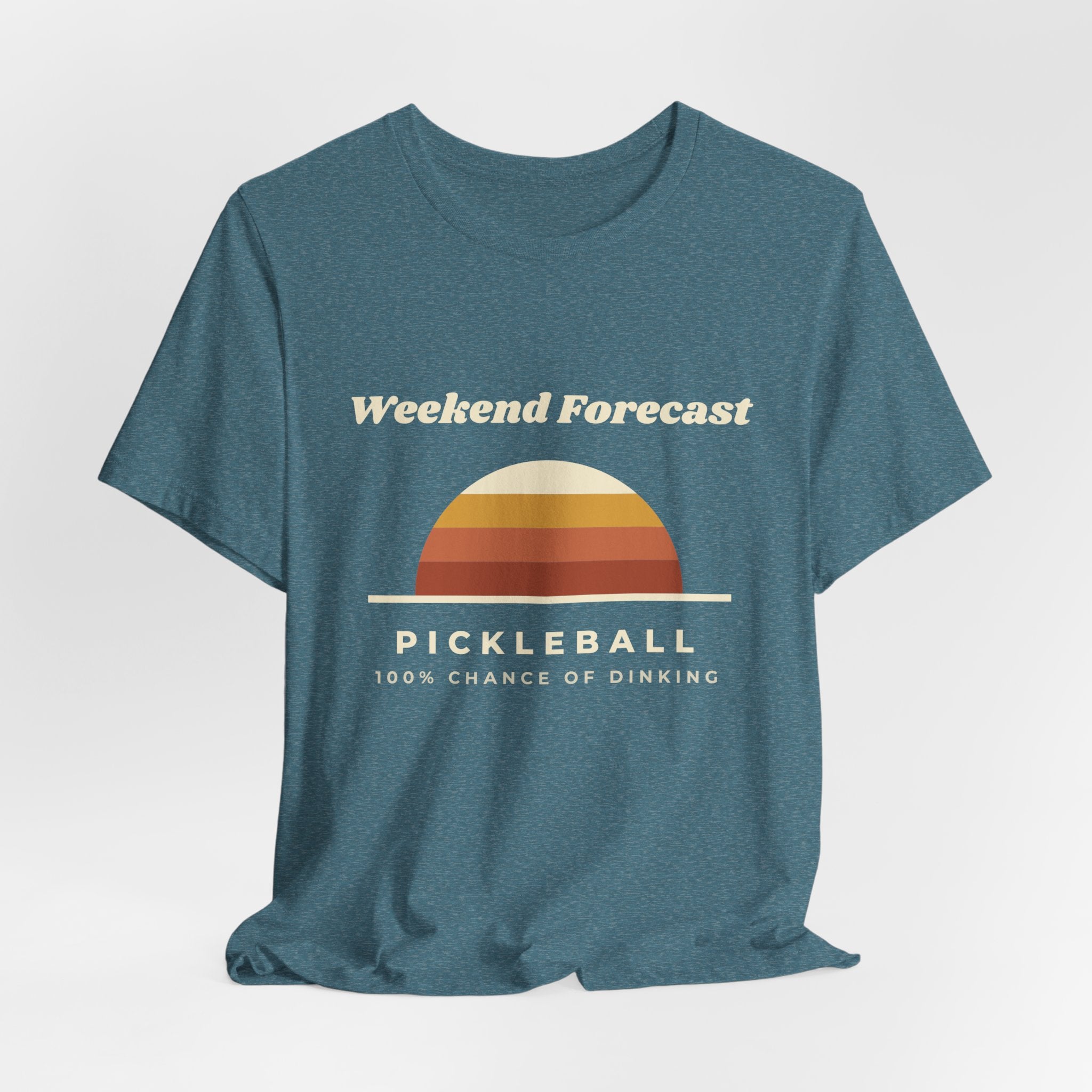 Weekend Forecast Pickleball T-Shirt – 100% Chance of Dinking Retro Tee