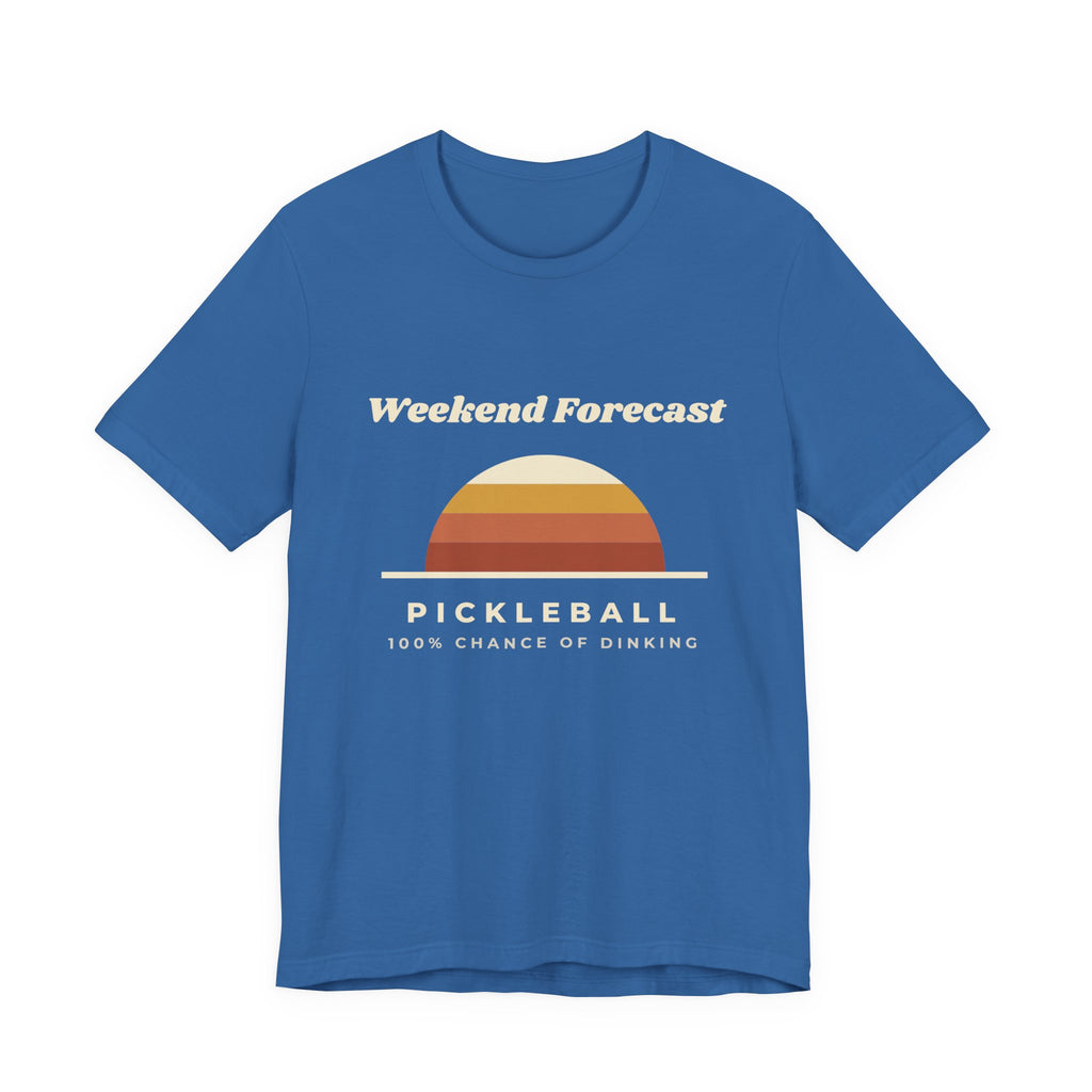 Weekend Forecast Pickleball T-Shirt – 100% Chance of Dinking Retro Tee