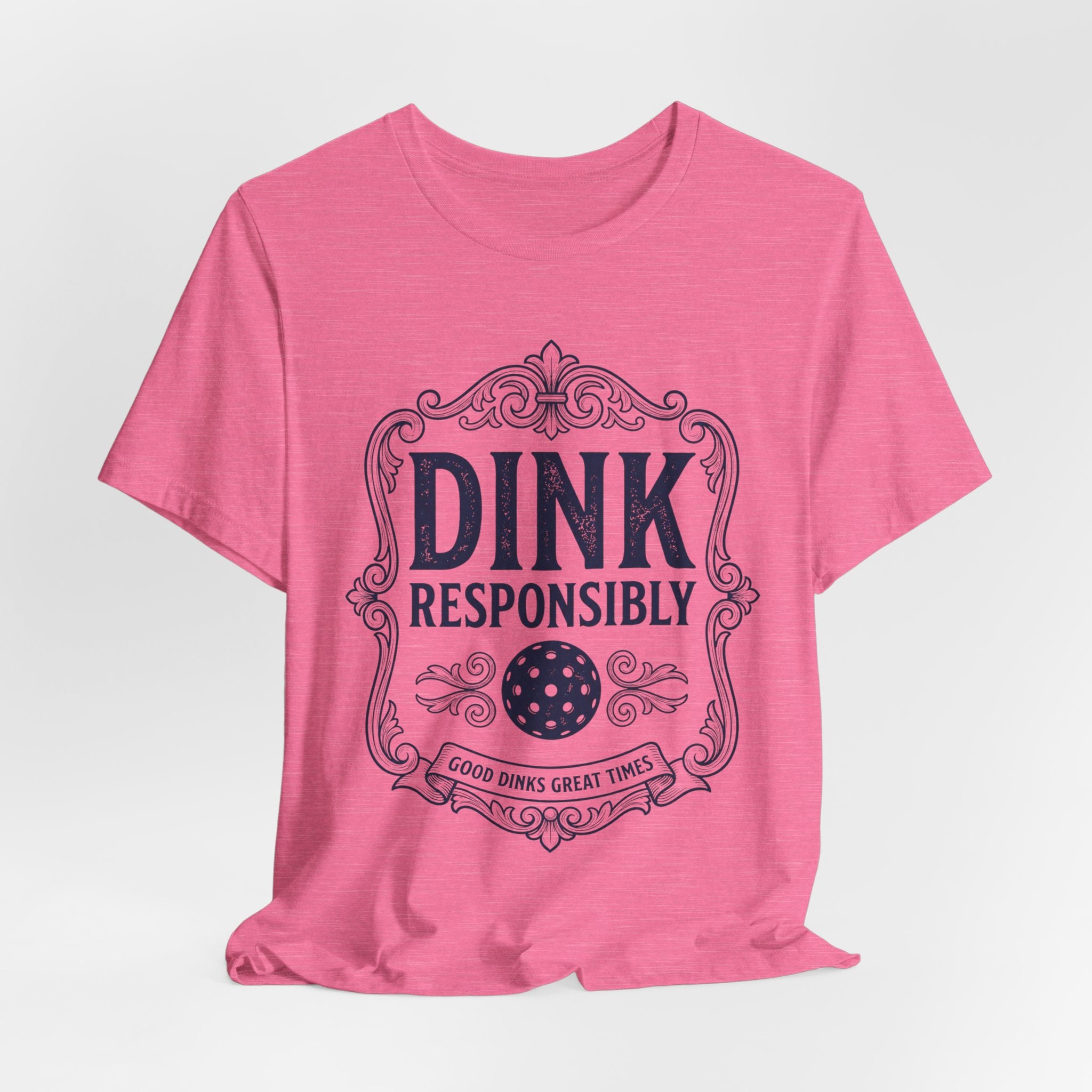 Dink Responsibly Pickleball T-Shirt – Vintage Label Tee (Light Colors)
