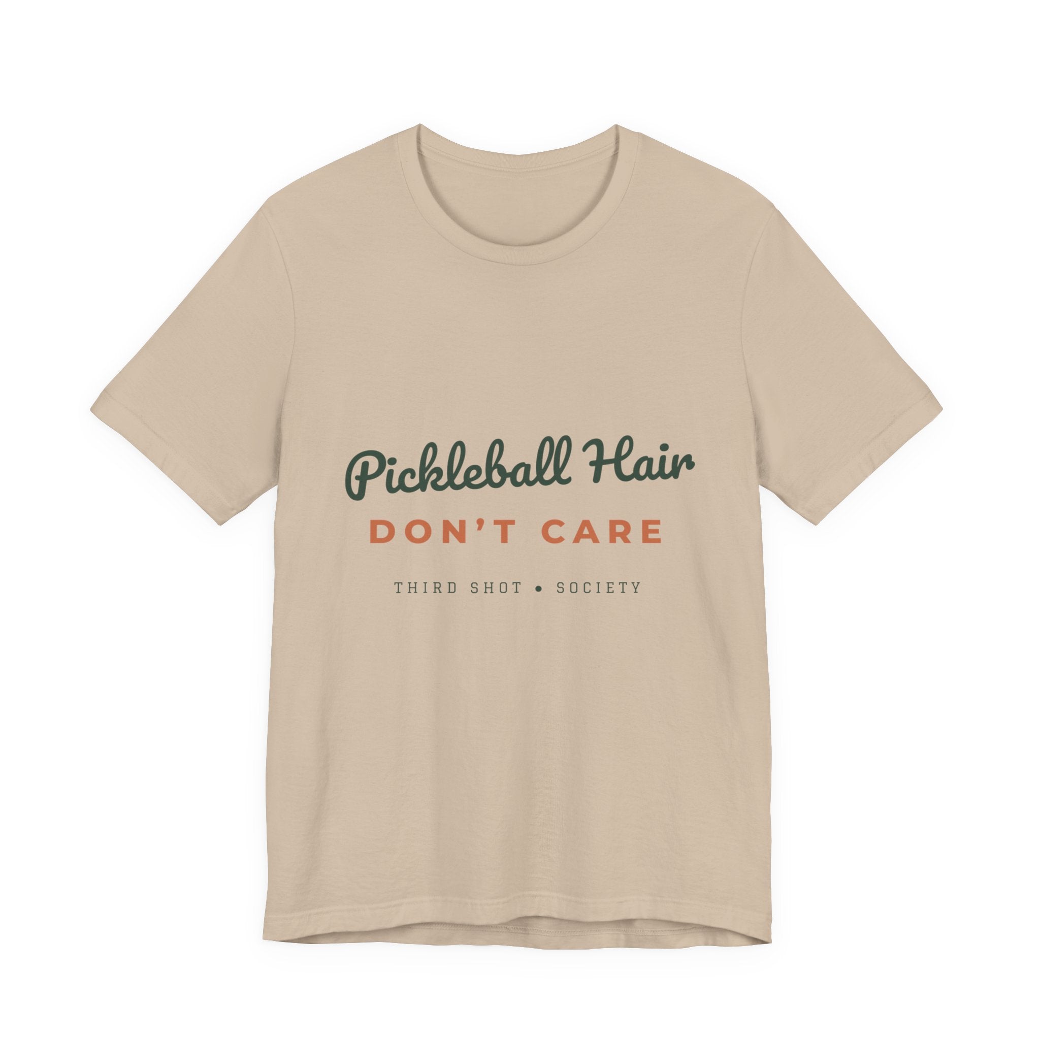 Pickleball Hair Don't Care T-Shirt – Funny Women's Pickleball Tee