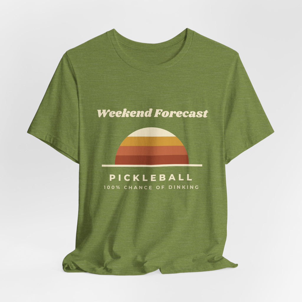 Weekend Forecast Pickleball T-Shirt – 100% Chance of Dinking Retro Tee