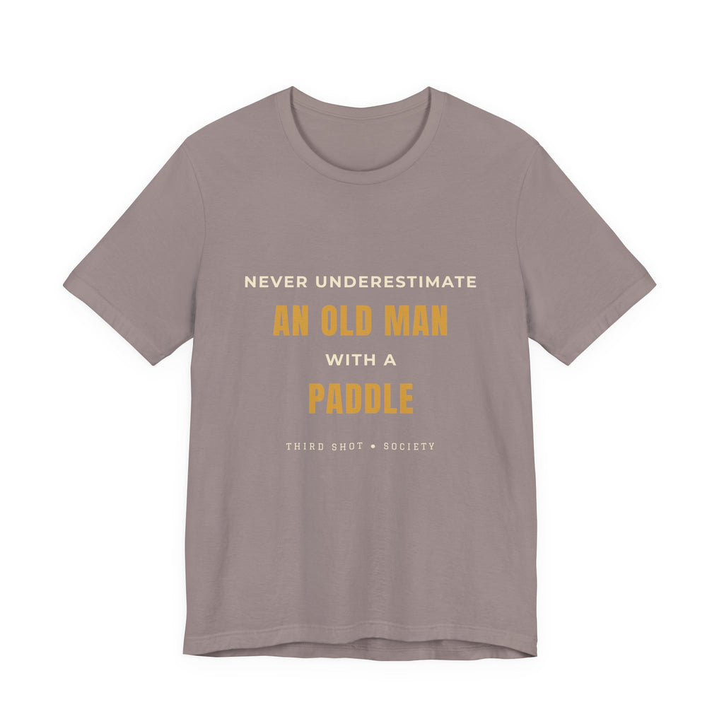 An Old Man Paddle T‑Shirt — Vintage Minimalist Funny Slogan Tee