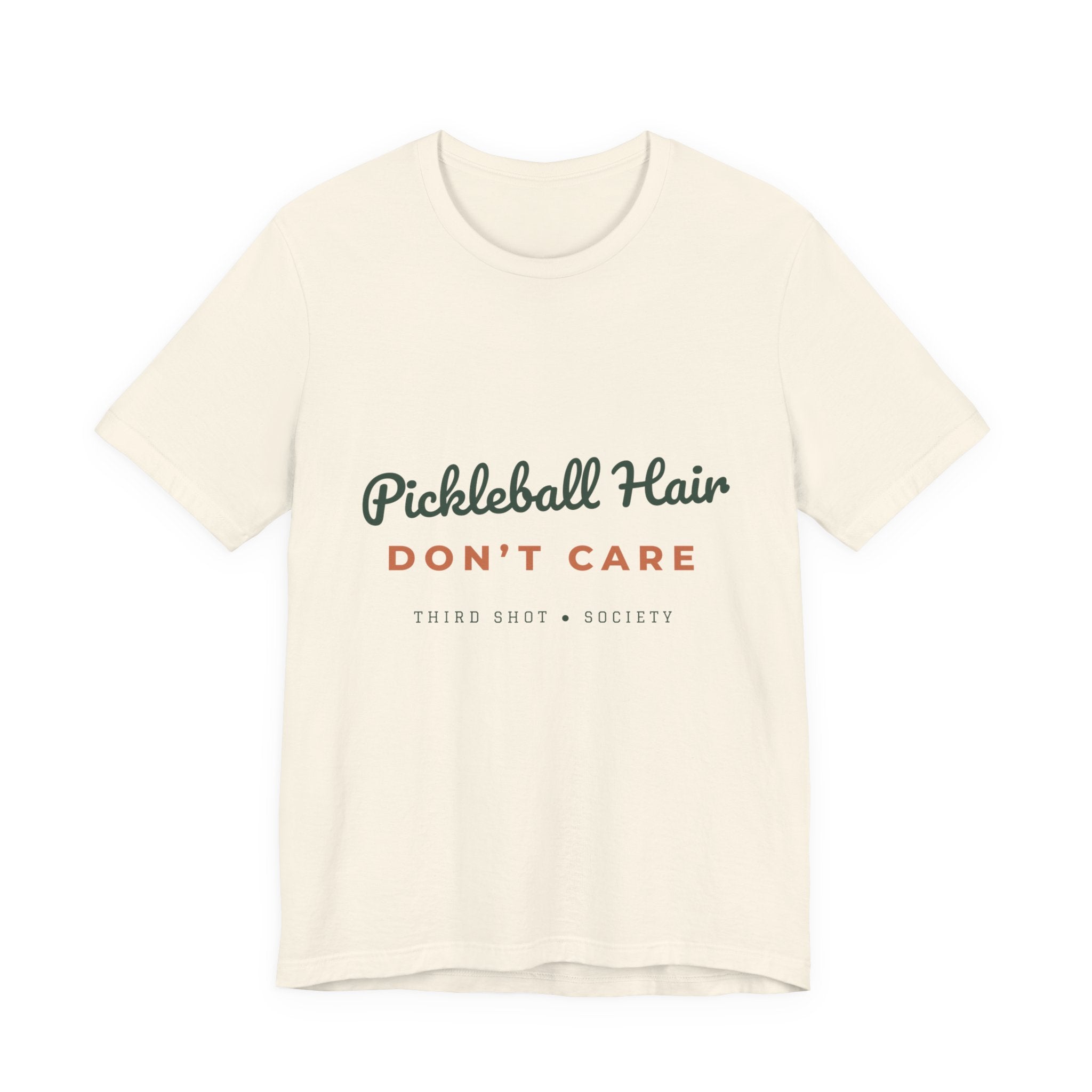Pickleball Hair Don't Care T-Shirt – Funny Women's Pickleball Tee
