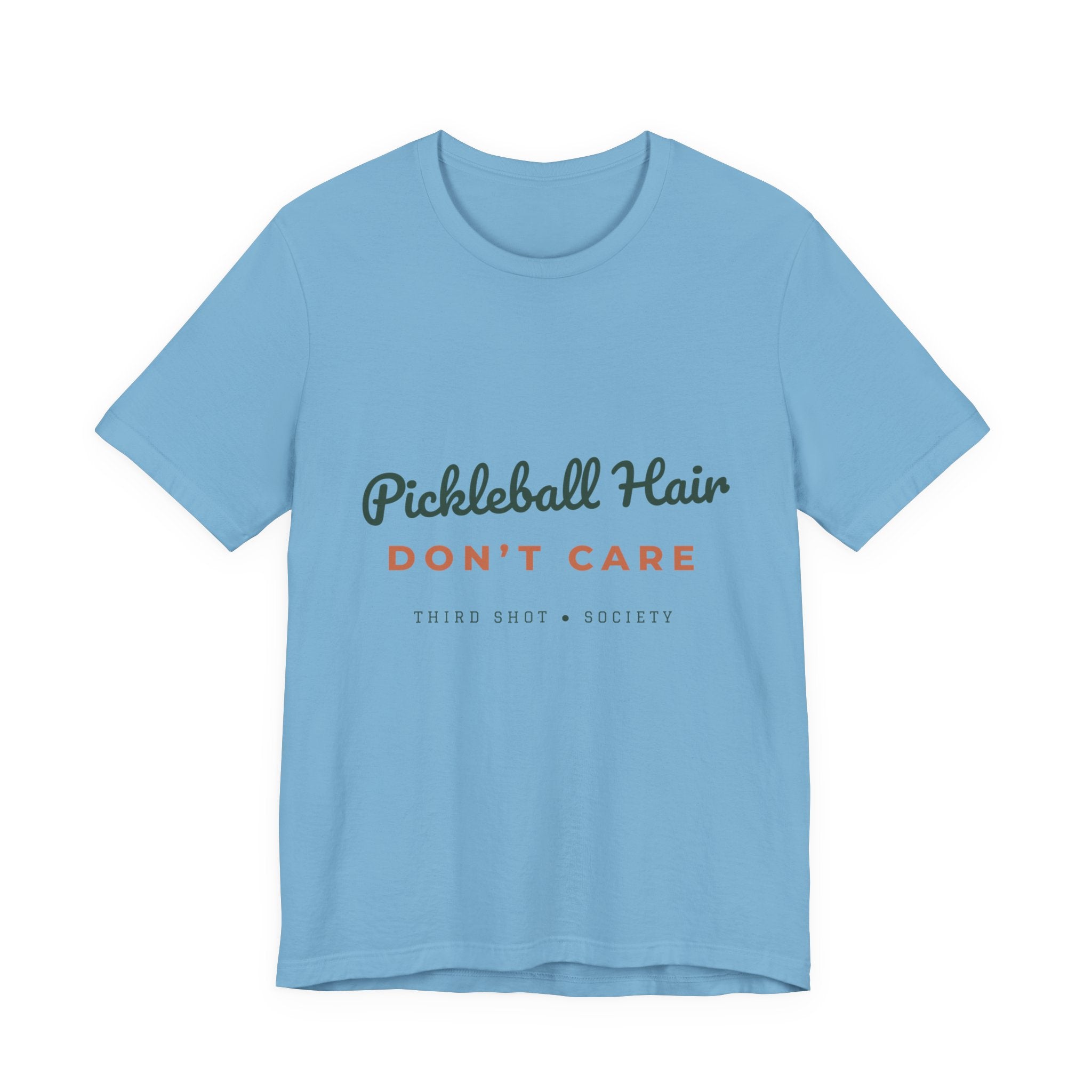 Pickleball Hair Don't Care T-Shirt – Funny Women's Pickleball Tee