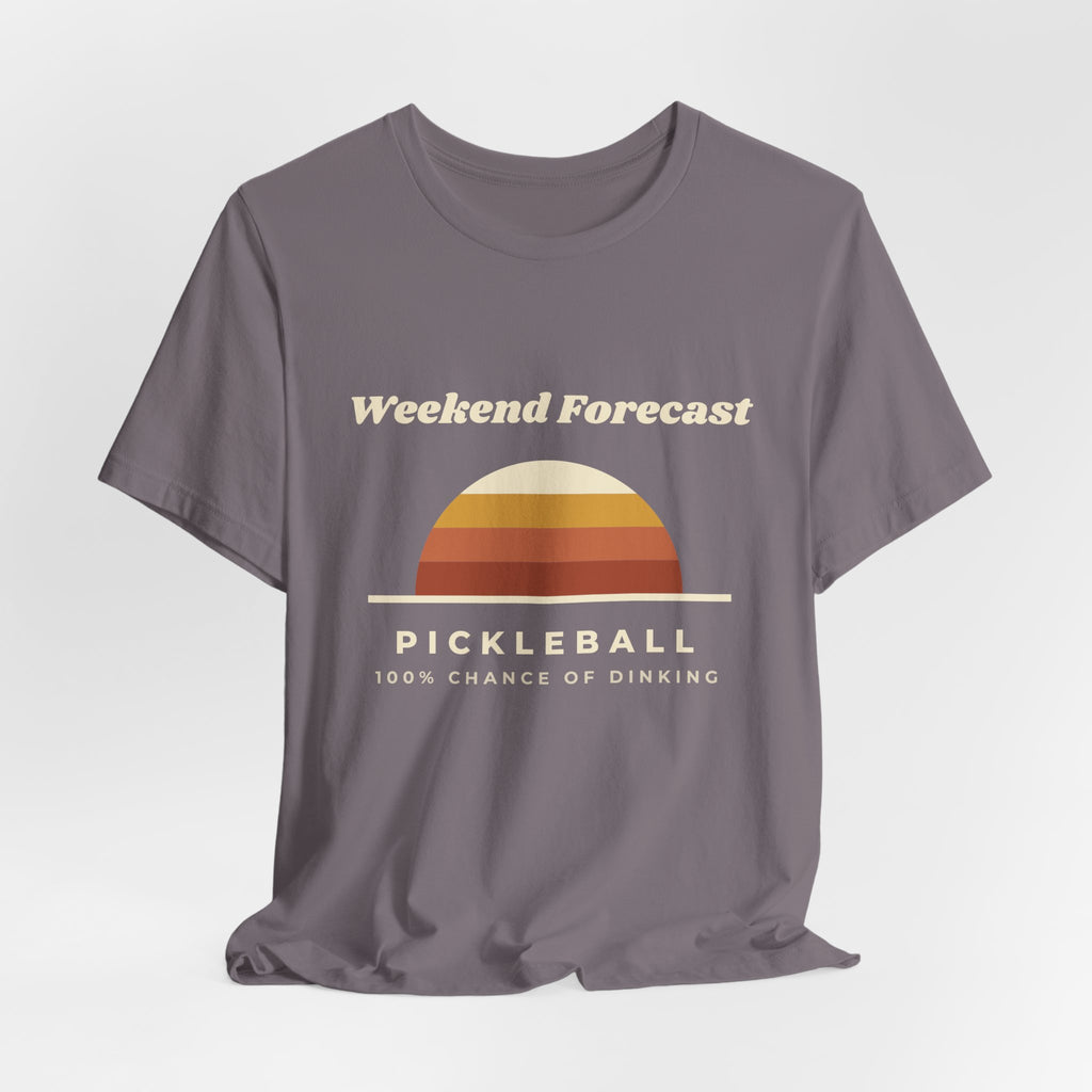 Weekend Forecast Pickleball T-Shirt – 100% Chance of Dinking Retro Tee