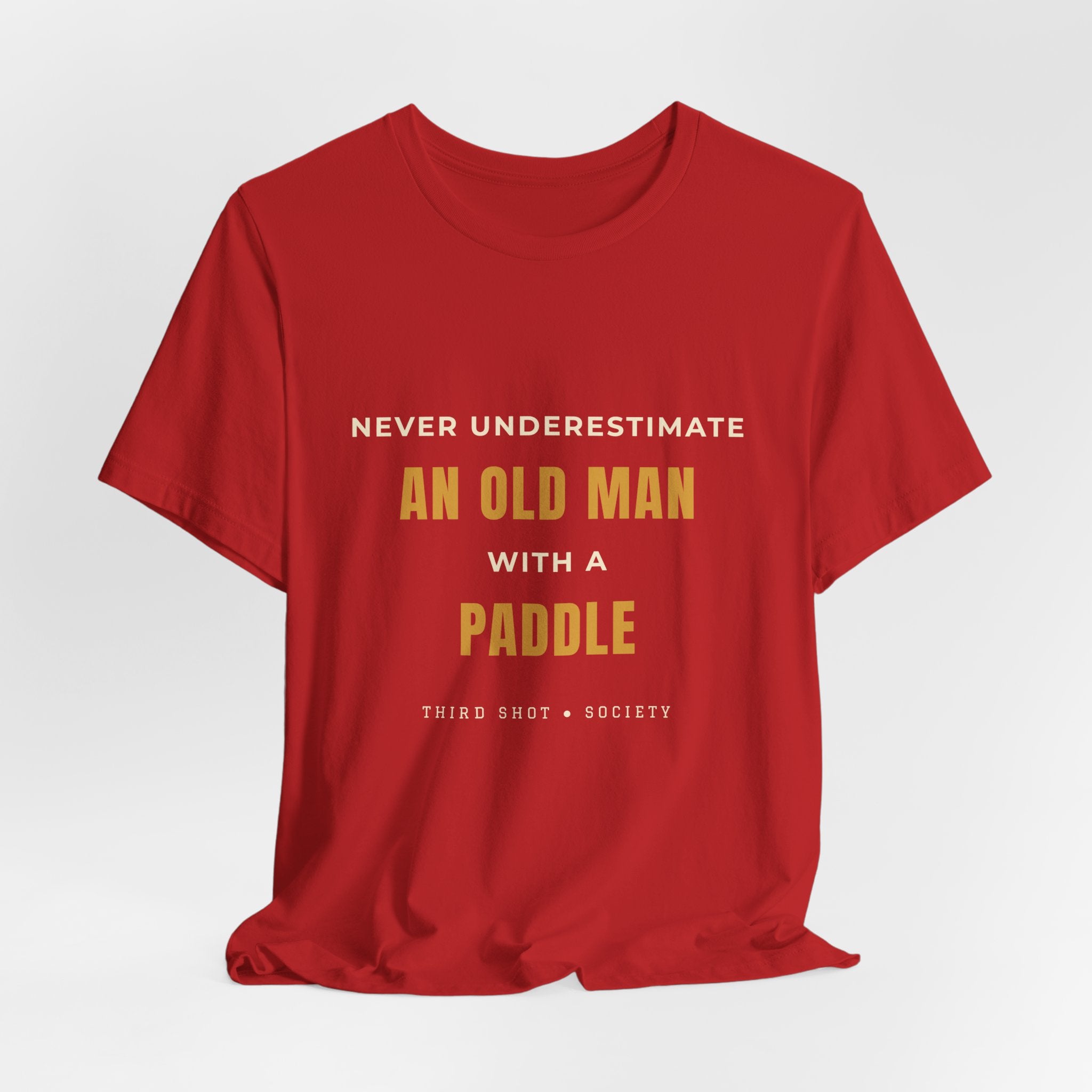 An Old Man Paddle T‑Shirt — Vintage Minimalist Funny Slogan Tee