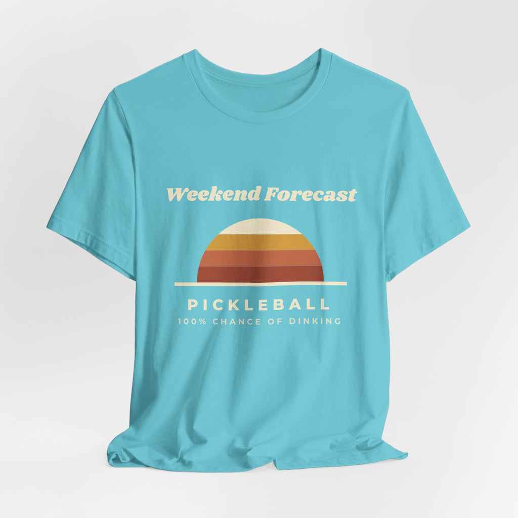Weekend Forecast Pickleball T-Shirt – 100% Chance of Dinking Retro Tee