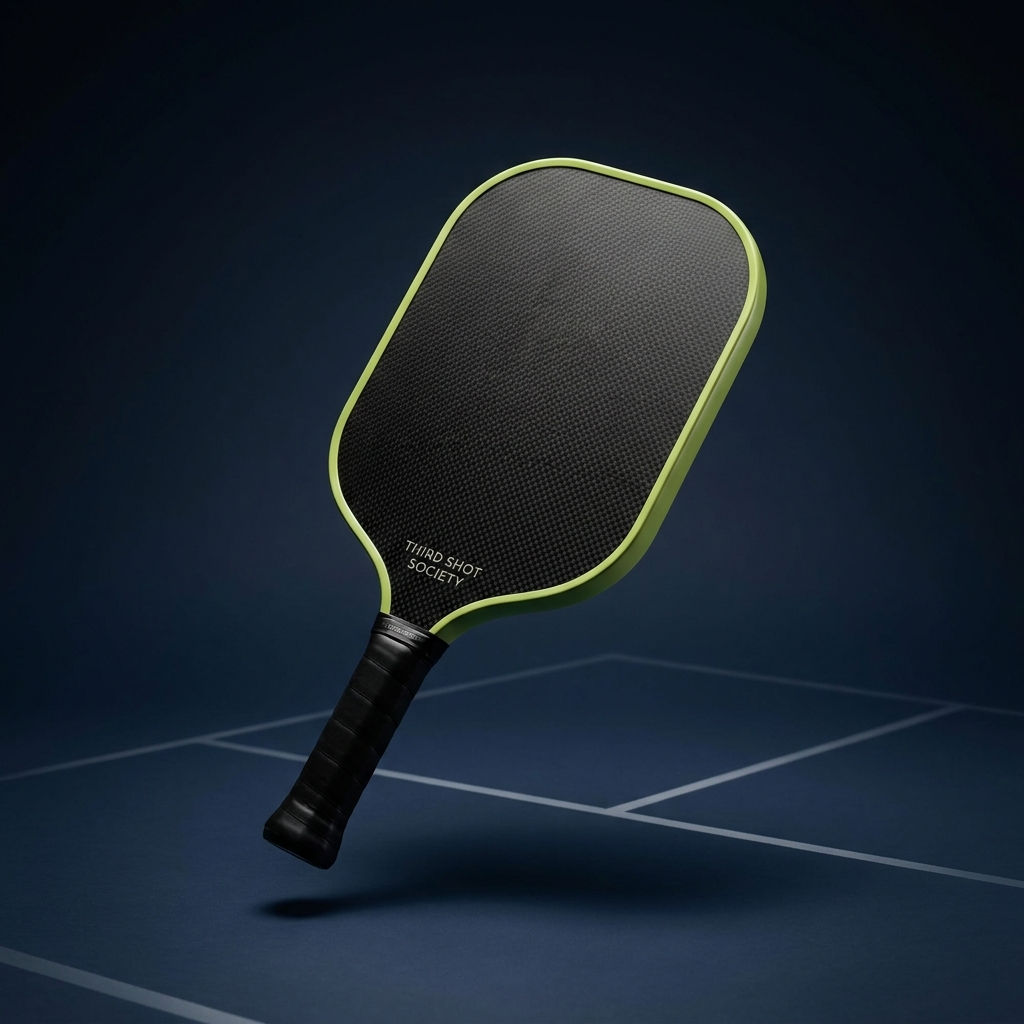 Third Shot Society carbon fiber pickleball paddle with raw T700 face